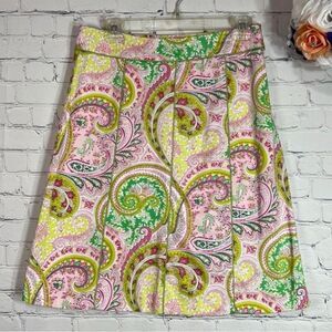Chadwicks Paisley Midi Skirt - Pink, Green, Yellow